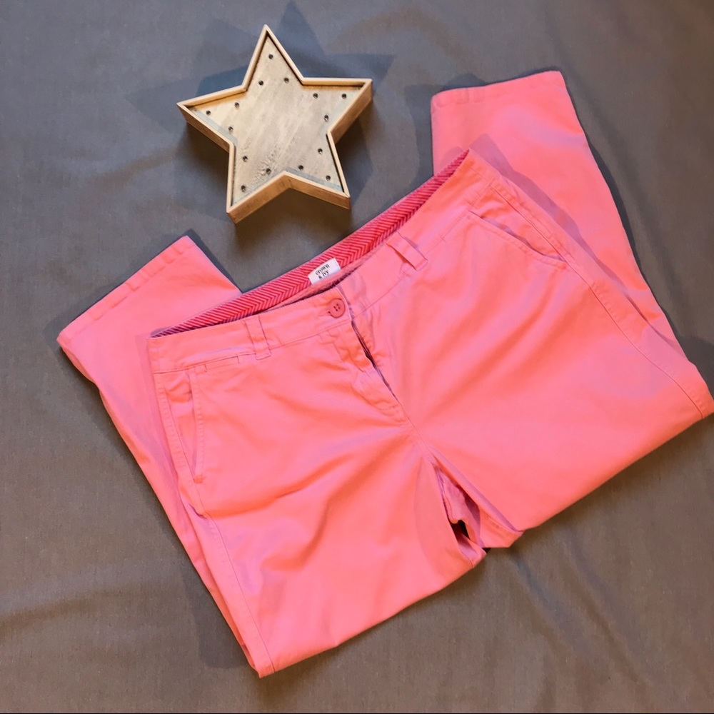Crown & Ivy Crop Trouser pink Cotton blend Sz 12
